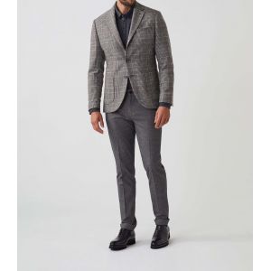 IZAC - Veste Prince de Galles marron ''Romance''