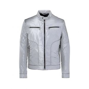 IZAC - BLOUSON L&Eacute;GER COL MOTARD GRIS