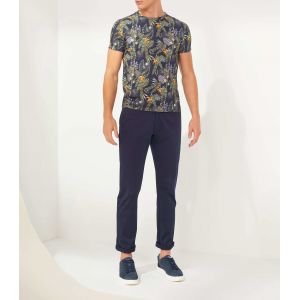 IZAC - T-shirt col rond imprime marine ''Xena''