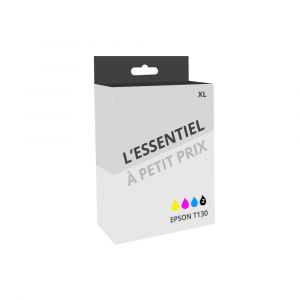 Pack de 5 cartouches d'encre compatible Epson T130 XL Noir et couleurs