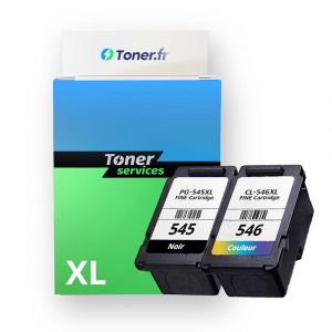 Pack de 2 cartouches d'encre compatibles Canon PGI545/CLI546 noir et tricolor