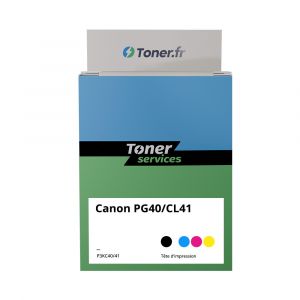 Pack de 6 cartouches d'encre compatibles Canon PG40/CL41 Noir et couleurs
