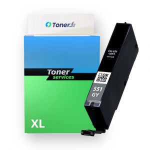 Cartouche d'encre compatible Canon CLI551 XL Gris