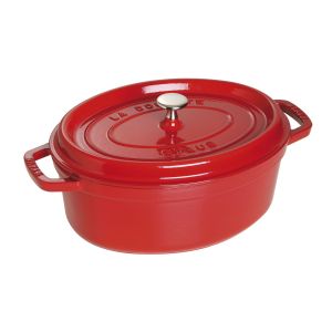 Cocotte en fonte Staub ovale rouge cerise 37 cm avec couvercle à ...
