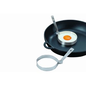 Set 2 ronds en inox pour oeuf au plat &oslash; 8,5 cm