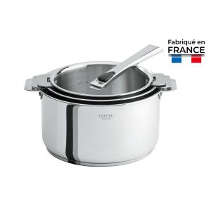 Coffret de 3 Casseroles 16 &agrave; 20 cm avec 1 Poign&eacute;e Inox CASTELINE ...