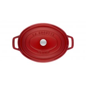 Cocotte en fonte Staub ovale rouge cerise 23 cm avec couvercle à ...