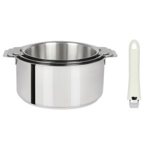 Série de 3 casseroles Mutine amovibles 16 à 20 cm + 1 poignée bla...