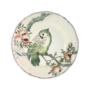 Assiette Dessert 23.2 cm Cacatoès GRANDS OISEAUX
