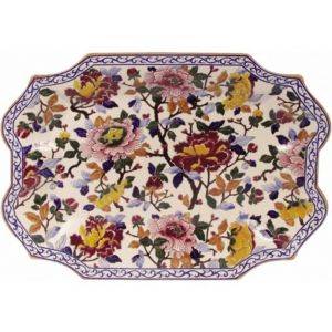 Plateau soupi&egrave;re Louis XV PIVOINES