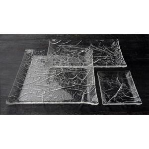 Plateau Acrylique Givr&eacute; 37 x 28 cm