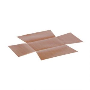 Lot de deux feuilles de cuisson pour moule &agrave; cake en inox perfor&eacute;...