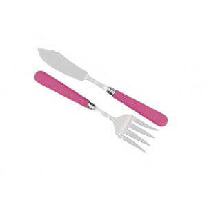 Service à poisson Newbridge rose fushia