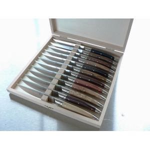 Coffret 12 couteaux Thiers Avantage Bois assortis finition Mat