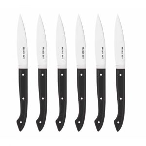 Coffret de 6 couteaux à steak Capucin manche noir