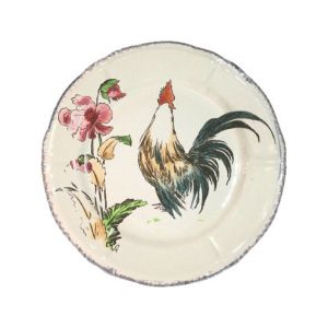 Assiette Dessert 23.2 cm Coq Combat GRANDS OISEAUX