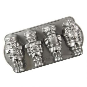 Plaque à gâteaux en fonte d'aluminium doré de 4 Casse-noisettes d...