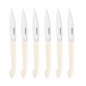 Coffret de 6 couteaux à steak Capucin manche ivoire