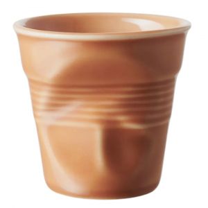 Gobelet froiss&eacute; espresso 8cl Terre de Sienne