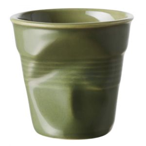 Gobelet froiss&eacute; espresso 8cl Vert garrigue