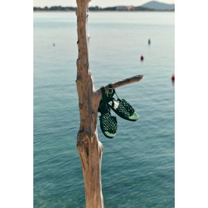 Sandales tress&eacute;es en cuir