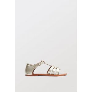 Sandales &agrave; brides en cuir