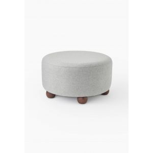 Pouf rond pieds boules, D48xh30cm, en feutrine