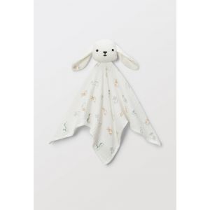 Doudou lapin imprimé en coton BIO