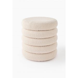 Pouf coffre effet gratt&eacute;, D42xH41cm, en polyester