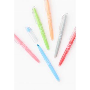 Frixion light natural x 4 + 2 bonus pack (rouge, corail, orange, vert + bleu clair, gris)