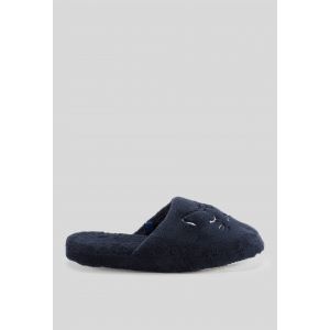 Mules doudou broderie chat