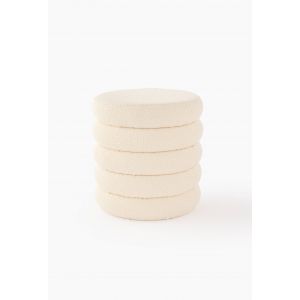 Pouf coffre effet gratt&eacute;, D42xH41cm, en polyester