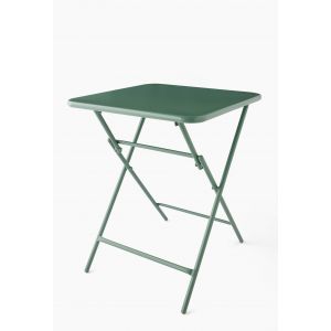 Table pliante carr&eacute;e, 60xH74cm en m&eacute;tal