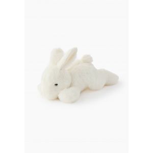 Peluche lapin couché 25cm