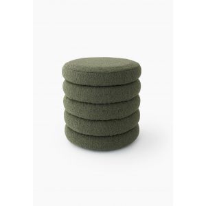 Pouf coffre effet gratt&eacute;, D42xH41cm, en polyester