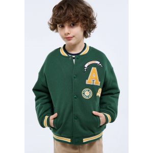 Teddy boutonn&eacute; bicolore en coton