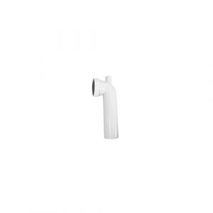 Pipe d'évacuation WC rigide coudée avec piquage - Longueur : 350 mm - mâle