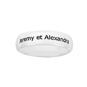 Alliance demi-jonc en c&eacute;ramique blanche 6mm