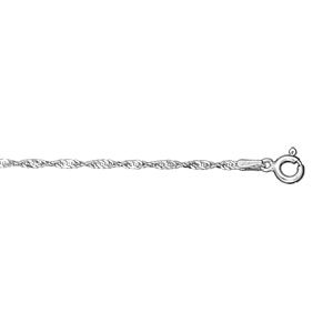 Chaîne de cheville en argent mailles vrillées - longueur 23cm
