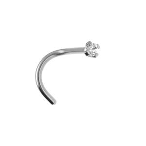 Piercing de nez en acier un oxyde blanc