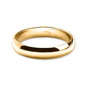 Alliance demi-jonc en plaqu&eacute; or 4mm