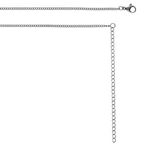 Collier en acier sautoir ou chaîne de ventre  maille gourmette      65.5+20.5cm