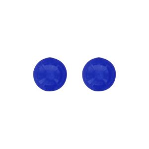 Boucles d'oreilles en argent boule de 6mm couleur bleu foncé et fermoir poussette