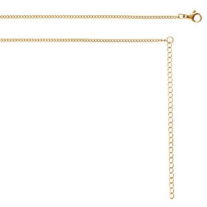 Collier en acier doré sautoir ou chaîne de ventre  maille gourmette   - 65.5+20.5cm