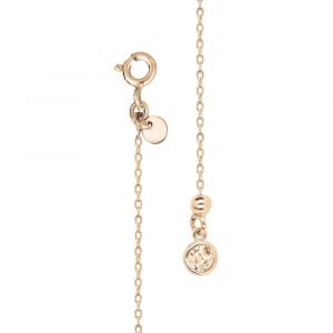 Bijou cha&icirc;ne de dos en argent et dorure jaune avec oxyde blanc serti clos 20cm