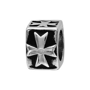 Charms Thabora grand modèle pour homme en acier croix templier sur un cube