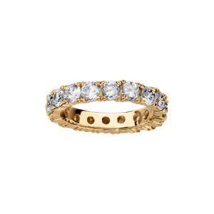 Bague en vermeil alliance americaine d'oxydes blancs sertis