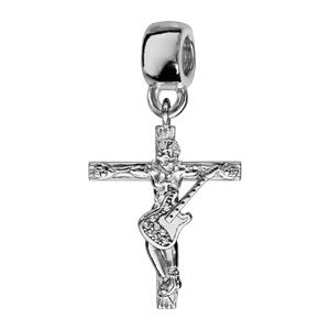 Charms Thabora en argent rhodié croix rock oxydes blancs sertis