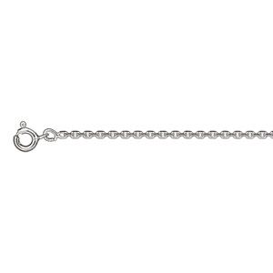 Chaîne de cheville en argent maille forçat - longueur 24cm + 2cm de rallonge