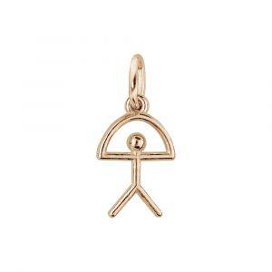 Pendentif argent massif dorure jaune "indalo" petit mod&egrave;le